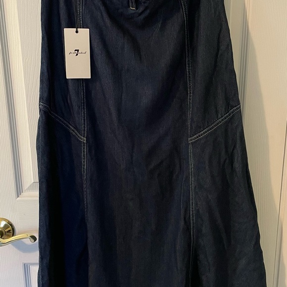 7 for all Mankind A-line button up skirt size 31 - Picture 2 of 3